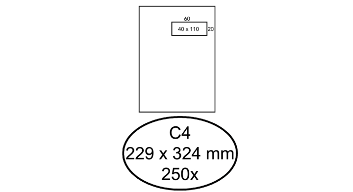 Envelop quantore venster c4 vr40 zk 120gr wit