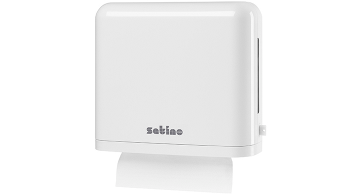 Satino by WEPA | Interfold Handdoek Dispenser | Klein | PT2 | Wit | 331030 - OP=OP AANBIEDING
