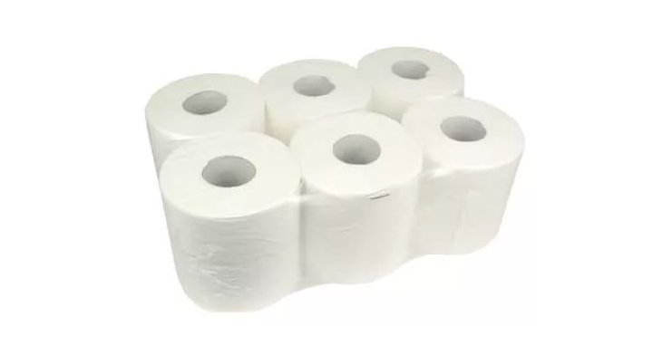 Weststrate | Midi Poetsrol | 300 Meter | 1-Laags | Cellulose | Wit (6 stuks)