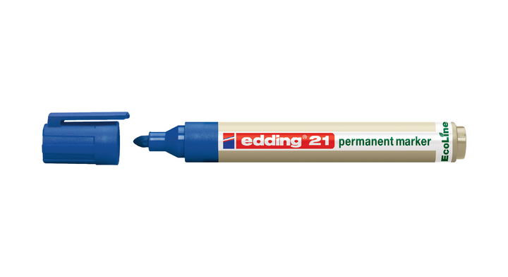 Viltstift edding 21 ecoline rond 1.5-3mm blauw