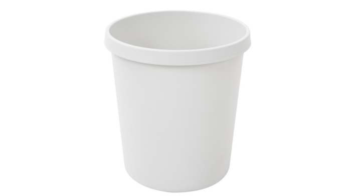 Kunststof papierbak, rond, 18 liter, grijs, VB 494900