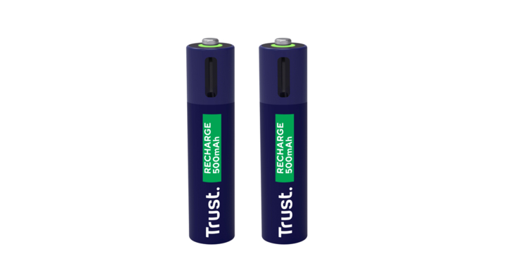 Batterij trust usb-c oplaadbaar aaa 2 stuks(8713439255850)
