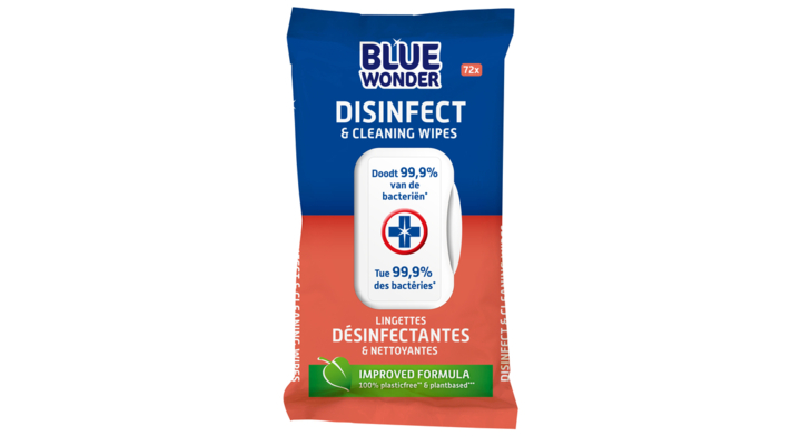 Desinfectiereinigerdoekjes blue wonder 72st(687)