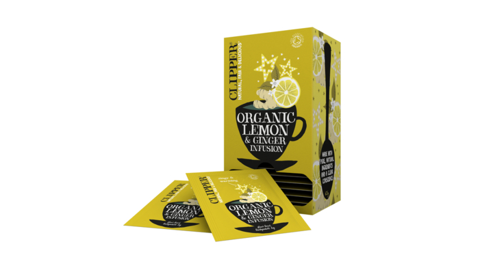 Clipper Fairtrade Bio, thee, lemon & ginger, JD0057 (25 stuks)