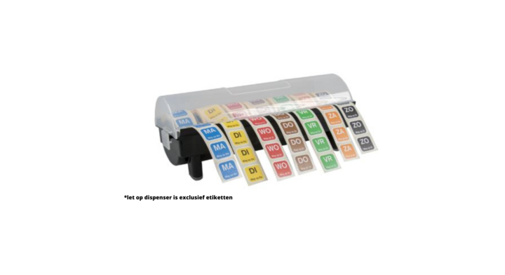 Dispenser, HACCP, zwart/transparant, exclusief etiketten