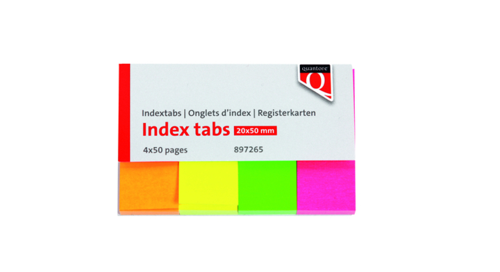 Indextabs quantore 20x50mm neon(5670-89)