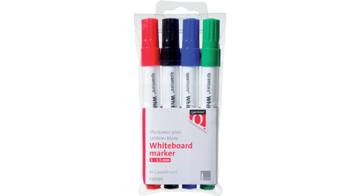 Viltstift quantore whiteb rond 1-1.5mm assorti