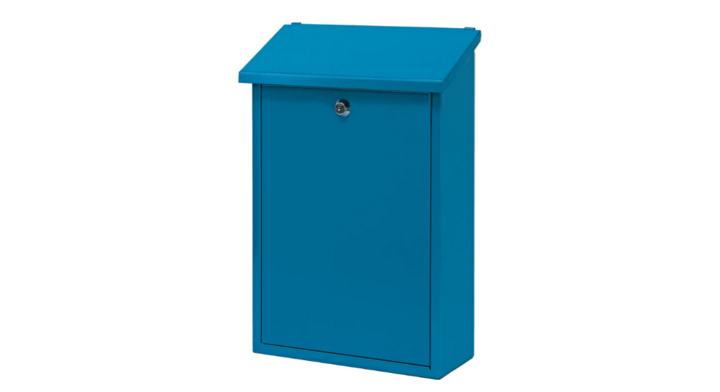 Wandbrievenbus Toledon, 270x120x400 mm, blauw, VB 440070