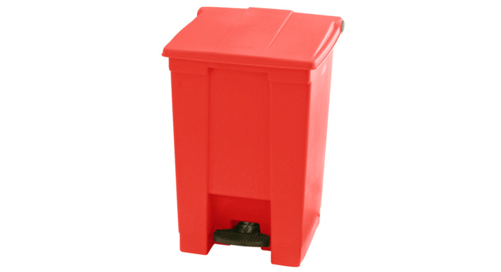Rubbermaid Step-On, pedaalemmer, 45 liter, rood, VB 006144