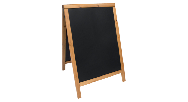 Stoepbord securit 55cmx85cmx3cm teak hout(sbdw-te-85)