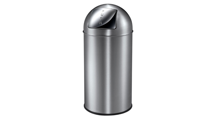 Pushcan, afvalbak met binnenbak, 40 liter, mat RVS, VB 405550