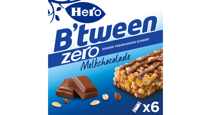 Tussendoortje hero b'tween melkchocolade zero(8he407)