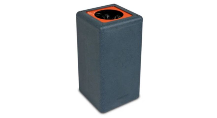 Brickbin, modulaire afvalscheidingsbak, 65 liter, grijs, VB 192373 | plastic