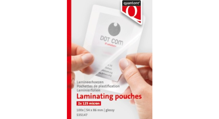 Lamineerhoes quantore 54x86mm 2x125mic(535147q)