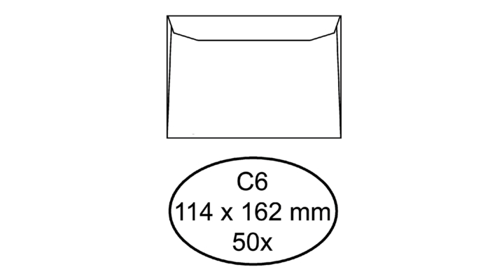 Envelop quantore bank c6 114x162 80gr wit(158121)