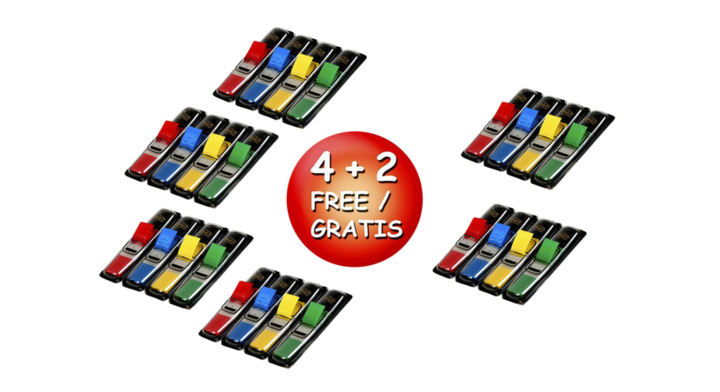 Indextabs 3m post-it 6834 small valuepack assorti(pak 6 st.)