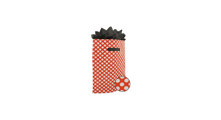 Pl.Tas Met Rood Stippendessin 45X50+2X4Cm Ds/500