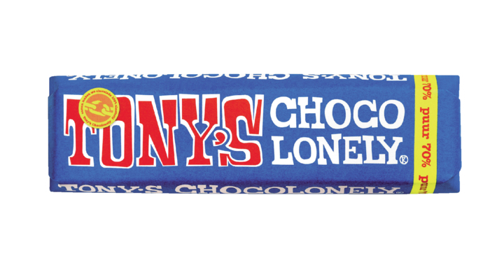 Tony's Chocolonely, chocolade, 50 gram, puur, nlrp50 (1 stuk)