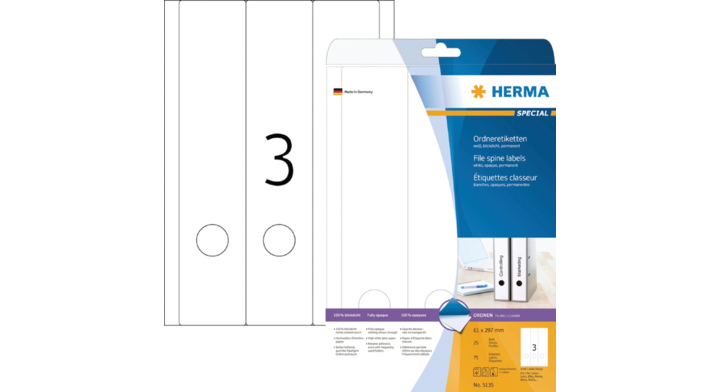 Rugetiket herma superprint 5135 297x61.mm 75st