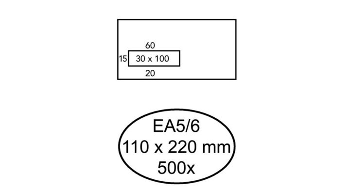 Envelop quantore venster ea5/6 vl30 80gr wit