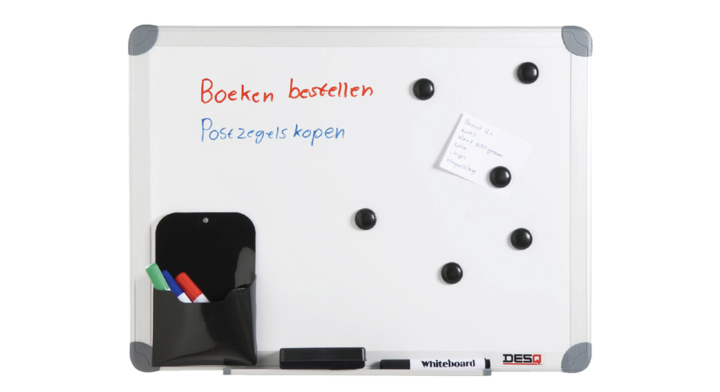 Whiteboard desq 45x60cm in kunststof draagtas