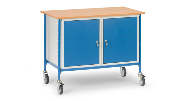 Verrijdbare werktafel met 2 kasten, 1120x650mm