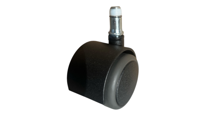 Wiel 50mm onbelast geremd rubber voor harde vloeren, set /5