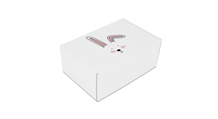 Pasen geschenkdozen,Rabbit, 39x30x14cm, wit, (50st)