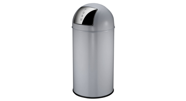 Pushcan, afvalbak met binnenbak, 40 liter, grijs, VB 405550