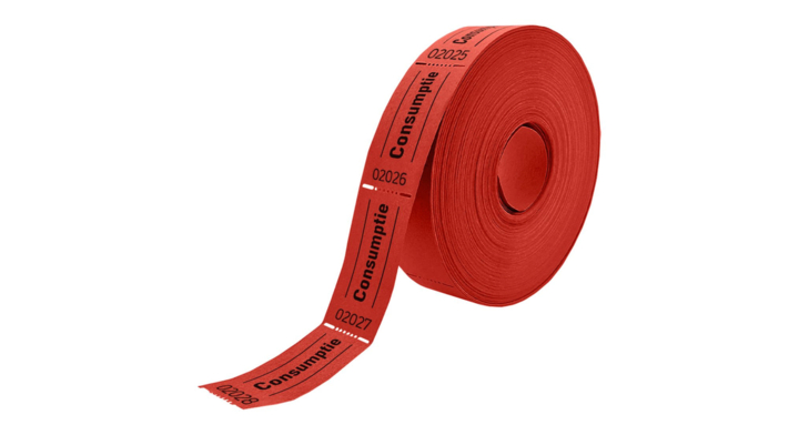 CombiCraft, consumptiebon, 2-zijdig, rood, 207207 (2x1000 stuks)