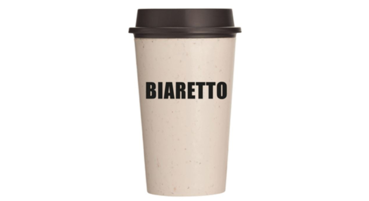 Biaretto NOW Cup, koffiebeker met deksel, 340ml, crème/zwart, 1421926 (1 stuk)