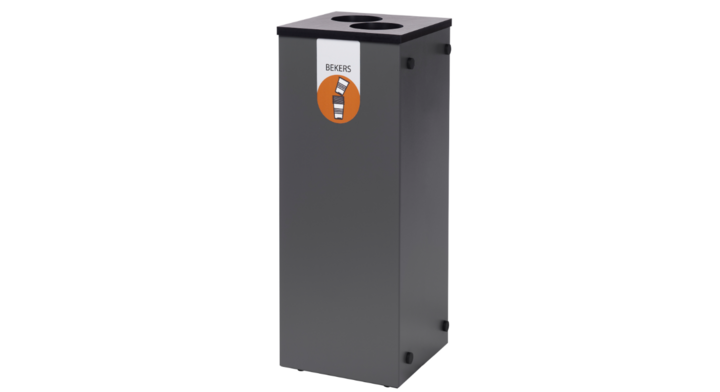 Lune Paxa Large, modulaire afvalscheidingsbak, 65 liter, grijs, VB 196937 | bekers