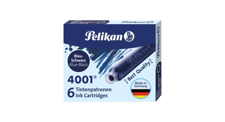 Inktpatroon pelikan blauw/zwart