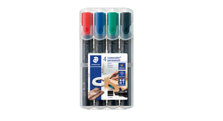 Viltstift staedtler 350 schuin 2-5mm assortie(350 wp4)