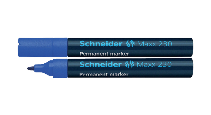 Viltstift schneider 230 perm rond 1.5-3mm blauw