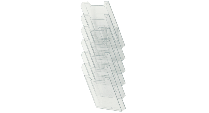 Folderhouder jalema wand a4 staand helder glas