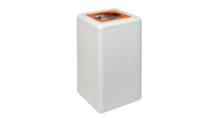 Brickbin, modulaire afvalscheidingsbak, 65 liter, wit, VB 192410 | plastic