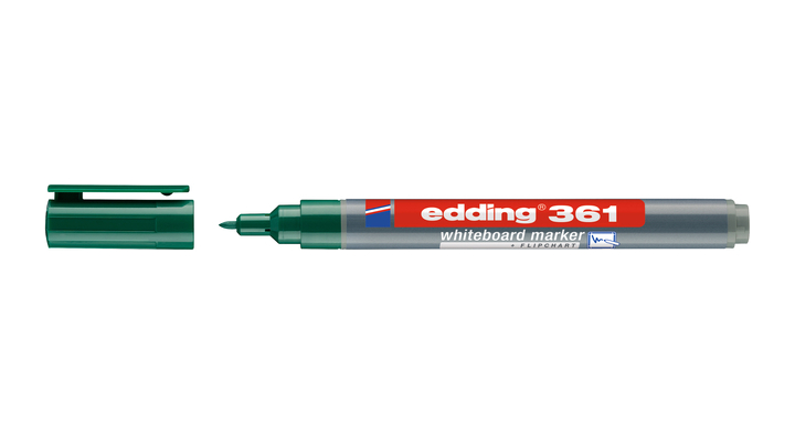 Viltstift edding 361 whiteboard rond 1mm groen(4-361004)