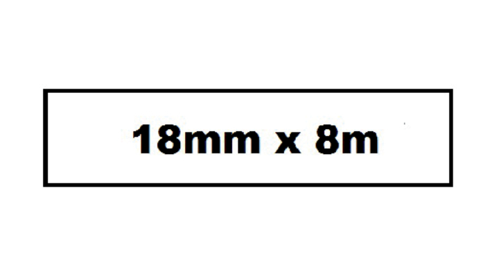 Labeltape quantore tze-241 18mmx8m wit/zwart(q241)