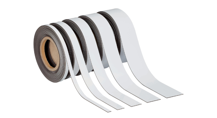 Magneet etiketband maul 10mx50mmx1mm wisbaar wit(6524902)