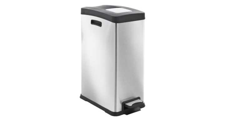 Eko, pedaalemmer met binnenbak, 30 liter, mat RVS, VB 923800