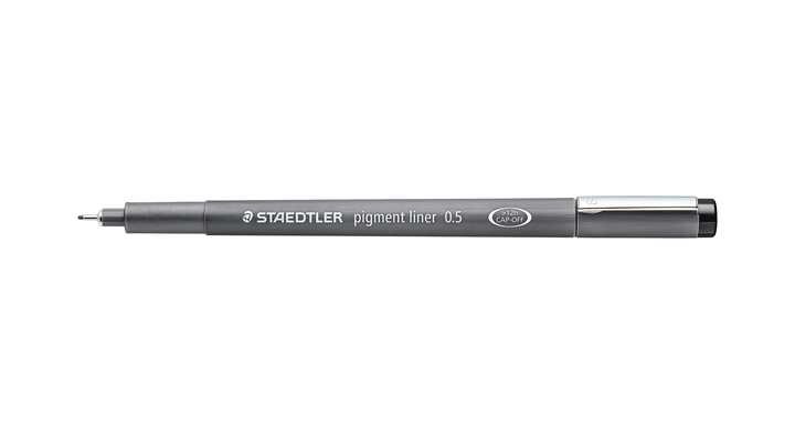 Fineliner staedtler pigment 308 0.5mm zwart