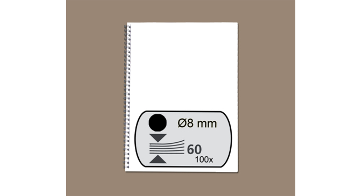 Draadrug fellowes 34 rings 8mm a4 zwart