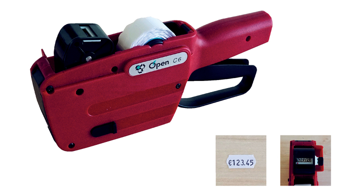 Etiketteertang open c6 1 regel