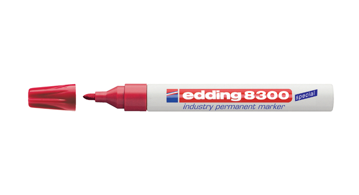 Viltstift edding 8300 rond 1-3mm rood(143002)