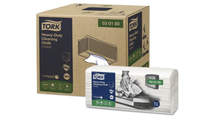 Tork Heavy-Duty | Gevouwen Reinigingsdoek | 61,5x35,5cm | 1-Laags | W4 | Wit | 530180 (280 stuks)