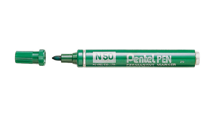 Viltstift pentel n50 perm rond 1.5-3mm groen
