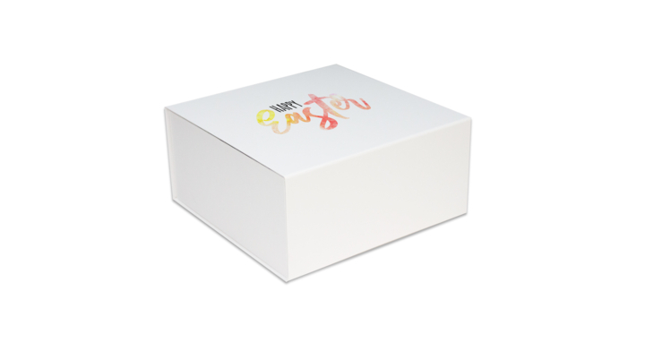Luxe pasen magneetdozen, Easter, 23x23x11cm, wit, (25st)