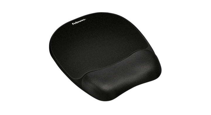 Fellowes, muismat met polssteun, memoryfoam, zwart