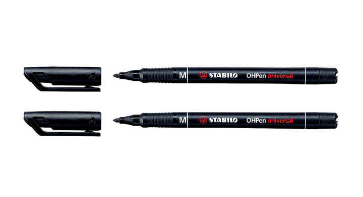 Viltstift stabilo ohp 843/46 rond medium 1mm zwart